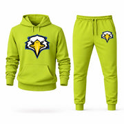 Men's Morehead State Hoodie Joggers Set - Lime Green digital placement mockup