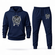 Men's Motorhead Hoodie Joggers Set - Navy digital placement mockup