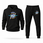 Men's MV Agusta Hoodie Joggers Set - Black digital placement mockup