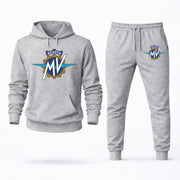 Men's MV Agusta Hoodie Joggers Set - Grey digital placement mockup
