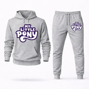 Men's My Little Pony Hoodie Joggers Set - Grey digital placement mockup