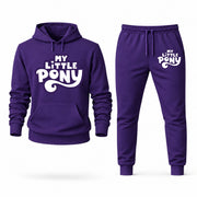 Men's My Little Pony Hoodie Joggers Set - Purple digital placement mockup