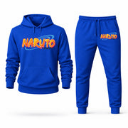 Men's Naruto Hoodie Joggers Set - Blue digital placement mockup