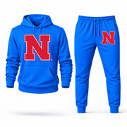 Men's Nebraska Hoodie Joggers Set - Azure digital placement mockup