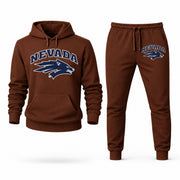 Men's Nevada Hoodie Joggers Set - Brown digital placement mockup