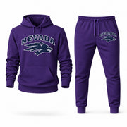 Men's Nevada Hoodie Joggers Set - Purple digital placement mockup