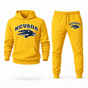 Men's Nevada Hoodie Joggers Set - Yellow digital placement mockup