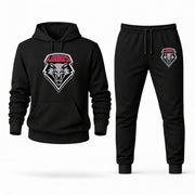 Men's New Mexico Hoodie Joggers Set - Black digital placement mockup