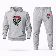 Men's New Mexico Hoodie Joggers Set - Grey digital placement mockup