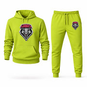Men's New Mexico Hoodie Joggers Set - Lime Green digital placement mockup