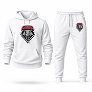 Men's New Mexico Hoodie Joggers Set - White digital placement mockup