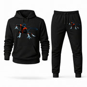 Men's Nightcrawler Hoodie Joggers Set - Black digital placement mockup