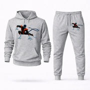 Men's Nightcrawler Hoodie Joggers Set - Grey digital placement mockup