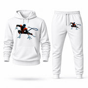 Men's Nightcrawler Hoodie Joggers Set - White digital placement mockup