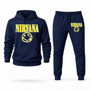 Men's Nirvana Hoodie Joggers Set - Navy digital placement mockup