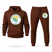 Men's Norfolk State Hoodie Joggers Set - Brown digital placement mockup