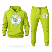 Men's Norfolk State Hoodie Joggers Set - Lime Green digital placement mockup