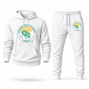 Men's Norfolk State Hoodie Joggers Set - White digital placement mockup