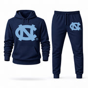 Men's North Carolina Hoodie Joggers Set - Navy digital placement mockup