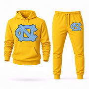 Men's North Carolina Hoodie Joggers Set - Yellow digital placement mockup