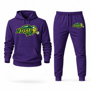 Men's North Dakota State Hoodie Joggers Set - Purple digital placement mockup