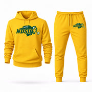 Men's North Dakota State Hoodie Joggers Set - Yellow digital placement mockup