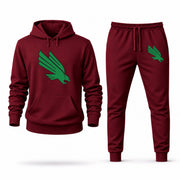 Men's North Texas Hoodie Joggers Set - Burgundy digital placement mockup