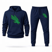 Men's North Texas Hoodie Joggers Set - Navy digital placement mockup