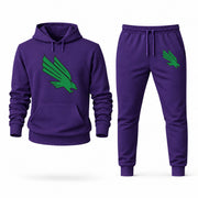 Men's North Texas Hoodie Joggers Set - Purple digital placement mockup