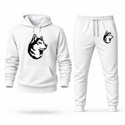 Men's Northeastern Hoodie Joggers Set - White digital placement mockup