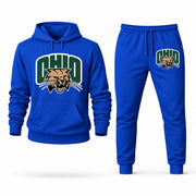 Men's Ohio Hoodie Joggers Set - Blue digital placement mockup