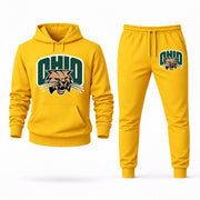 Men's Ohio Hoodie Joggers Set - Yellow digital placement mockup