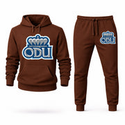 Men's Old Dominion Hoodie Joggers Set - Brown digital placement mockup