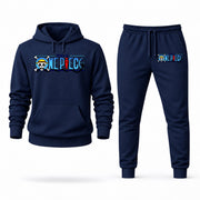 Men's One Piece Hoodie Joggers Set - Navy digital placement mockup