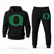 Men's Oregon Hoodie Joggers Set - Black digital placement mockup