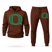 Men's Oregon Hoodie Joggers Set - Brown digital placement mockup