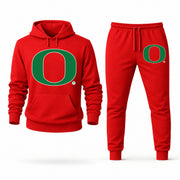 Men's Oregon Hoodie Joggers Set - Red digital placement mockup