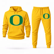 Men's Oregon Hoodie Joggers Set - Yellow digital placement mockup
