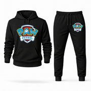 Men's PAW Patrol Hoodie Joggers Set - Black digital placement mockup
