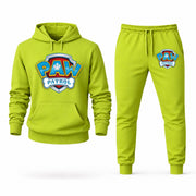 Men's PAW Patrol Hoodie Joggers Set - Lime Green digital placement mockup