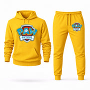 Men's PAW Patrol Hoodie Joggers Set - Yellow digital placement mockup