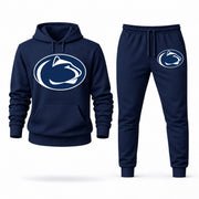 Men's Penn State Hoodie Joggers Set - Navy digital placement mockup