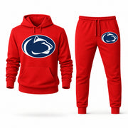 Men's Penn State Hoodie Joggers Set - Red digital placement mockup