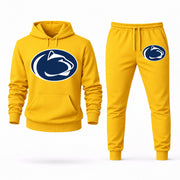 Men's Penn State Hoodie Joggers Set - Yellow digital placement mockup