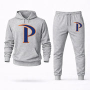 Men's Pepperdine Hoodie Joggers Set - Grey digital placement mockup