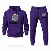 Men's Piaggio Hoodie Joggers Set - Purple digital placement mockup