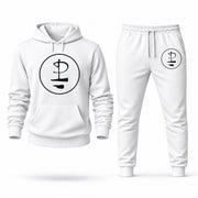 Men's Pink Floyd Hoodie Joggers Set - White digital placement mockup