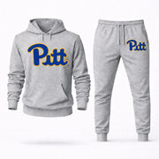 Men's Pittsburgh Hoodie Joggers Set - Grey digital placement mockup