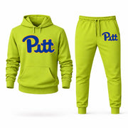 Men's Pittsburgh Hoodie Joggers Set - Lime Green digital placement mockup