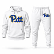 Men's Pittsburgh Hoodie Joggers Set - White digital placement mockup